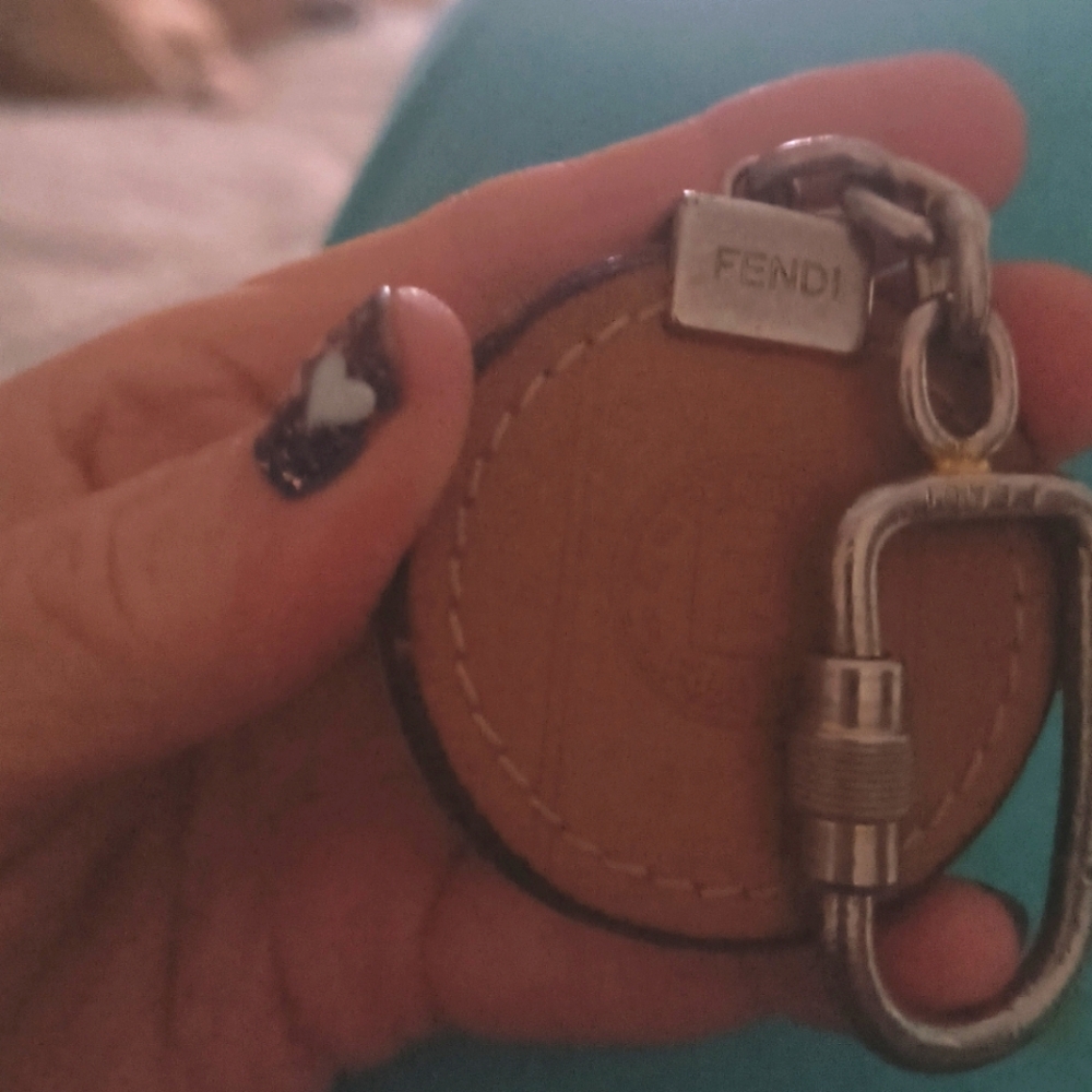 Fendi  Keychain euc. Vintage Leather 495 retail